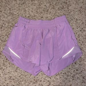 light purple lululemon shorts 4”